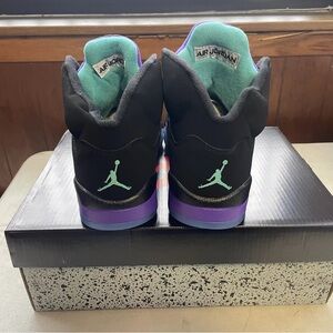 Jordan Kids Sneakers - Black and Teal with Purple Accents